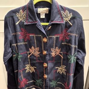 New Direction Jacket Embroidered Sz L